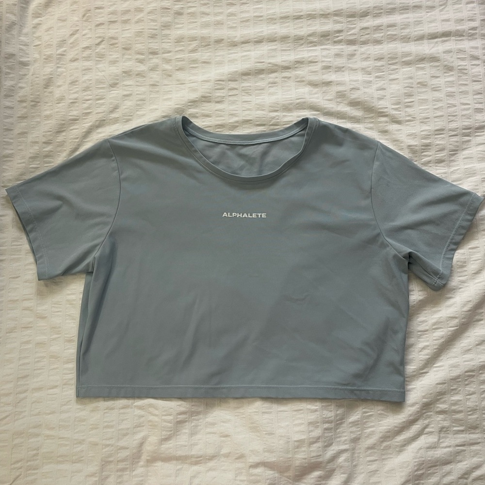 Alphalete Blue Jersey Crop Top